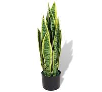 WSJHUHK Casa y jardín, decoración, flora artificial, planta de sansevieria artificial con maceta, 65 cm, color verde