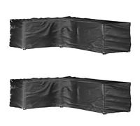 WSJHUHK Fundas para muebles de jardín en forma de L, 2 piezas, 16 ojales, 210 x 260 x 80 cm