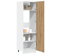 WSJHUHK Gabinetes para el hogar y almacenamiento, armarios de cocina, armario de refrigerador, armario de roble artificial, 60 x 57 x 207 cm, madera de ingeniería