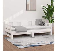 WSJHUHK Home-Camas y accesorios, camas y marcos de cama, cama extraíble sin colchón, color blanco, 2 x 80 x 200 cm