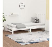WSJHUHK Home-Camas y accesorios, camas y marcos de cama, cama extraíble sin colchón, color blanco, 2 x 90 x 190 cm
