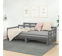 WSJHUHK Home-Camas y accesorios, camas y marcos de cama, cama extraíble sin colchón, color gris, 2 x 90 x 200 cm