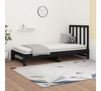 WSJHUHK Home-Camas y accesorios, camas y marcos de cama, cama extraíble sin colchón, color negro, 2 x 90 x 200 cm