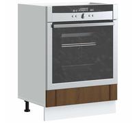 WSJHUHK Inicio Armarios y almacenamiento, gabinetes de cocina, gabinete de horno Lucca Brown Oak Engineered Wood