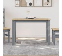 WSJHUHK Inicio-Mesas, Cocina y Comedor Mesas, Mesa de comedor Panamá Gris 117x60x75 cm Madera maciza Pino