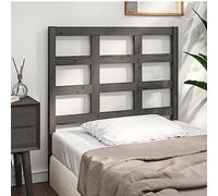 WSJHUHK Muebles, camas y accesorios, cabeceros y estribos, cabecero de cama gris, 105,5 x 4 x 100 cm, madera maciza de pino