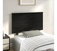 WSJHUHK Muebles, camas y accesorios, cabeceros y estribos, cabecero de cama negro, 94 x 6 x 82,5 cm, madera maciza de pino