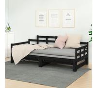 WSJHUHK Muebles, camas y accesorios, camas y marcos de cama, cama extraíble sin colchón, color negro, 2 x 90 x 200 cm