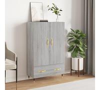 WSJHUHK Muebles, gabinetes y almacenamiento, bufés y aparadores, tabla alta gris Sonoma 69,5 x 31 x 115 cm, madera de ingeniería