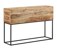 WSJHUHK Muebles, mesas, mesas de acento, mesas auxiliares, mesa de consola de 110 x 30 x 75 cm, madera maciza de mango y hierro