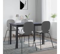 WSJHUHK Muebles, mesas, mesas de cocina y comedor, mesa de comedor, color negro, 114 x 71 x 75 cm, madera maciza de caucho