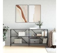 WSJHUHK Muebles, mesas, mesas decorativas, mesas auxiliares, mesa consola gris Sonoma, 160 x 30 x 75 cm, madera y hierro