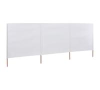 WSJHUHK Parabrisas de tela de 3 paneles, 400 x 120 cm, color blanco