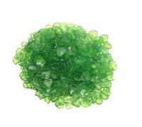 WsjiaboFux 200 colgantes de hoja de acrílico verde transparente verde con agujero para aretes, pulseras, collares, joyas, manualidades (15 mm), Plástico, 1