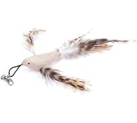 WsjiaboFux Lindos juguetes de plumas para gatos, juguete interactivo para gatos con recambios de plumas, juguete de varita para gatos interactivos para interiores, suministros para mascotas (pájaro de