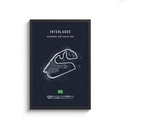 WSJIJY Impresión De La Lona Cuadro En Lienzo del Circuito Internacional De Fórmula 1, Arte Mural De F1, Póster Nórdico, Imagen Estética De Carreras De Automovilismo para Decoración del Hogar, 70 X