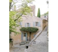 WSJIJY Impresión De La Lona Cuadro Vintage De París Arquitectura Paisaje Puertas Azules Y Pared Roja Póster Lienzo Arte De Pared Imágenes Decoración del Hogar 15 X 20 Cm Sin Marco