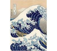 WSJIJY Impresión De La Lona Japonés Katsushika Hokusai Exposición Carteles Y Grabados Olas Azules Lienzo Pintura Arte De Pared Cuadro para Sala De Estar Decoración del Hogar 30X45Cm S
