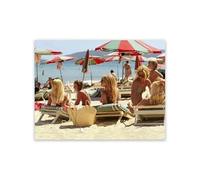WSJIJY Impresión De La Lona La Sociedad En El Arte del Siglo XIX: Slim Aarons, La Clase Alta, Póster, Lienzo, Impresión De Pared, Imagen para Sala De Estar, Decoración del Hogar, 45 X 60 Cm, Sin Marc