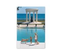 WSJIJY Impresión De La Lona La Sociedad En El Arte del Siglo XIX: Slim Aarons, La Clase Alta, Póster, Lienzo, Impresión De Pared, Imagen para Sala De Estar, Decoración del Hogar, 70 X 100 Cm, Sin Mar