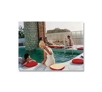 WSJIJY Impresión De La Lona La Sociedad En El Arte del Siglo XIX: Slim Aarons, La Clase Alta, Póster, Lienzo, Impresión De Pared, Imagen para Sala De Estar, Decoración del Hogar, 70 X 100 Cm, Sin Mar