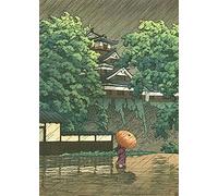 WSJIJY Impresión De La Lona Lienzos De Viaje De Tokio, Pinturas De Geishas Vintage, Impresiones De Paisajes, Pósteres para Decoración De Sala De Estar, 21 X 30 Cm, Sin Marco