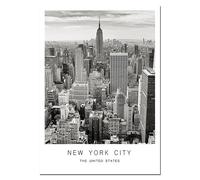 WSJIJY Impresión De La Lona Lienzos En Blanco Y Negro con Paisajes Urbanos De Londres, París Y Nueva York, Pósteres E Impresiones, Imágenes Artísticas De Pared para Decoración del Hogar, 60 X 90 Cm