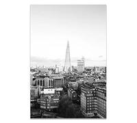 WSJIJY Impresión De La Lona Lienzos En Blanco Y Negro con Paisajes Urbanos De Londres, París Y Nueva York, Pósteres E Impresiones, Arte Mural para Decoración del Hogar, 30 X 45 Cm, Sin Marco.