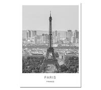 WSJIJY Impresión De La Lona Lienzos En Blanco Y Negro con Paisajes Urbanos De Londres, París Y Nueva York, Pósteres E Impresiones, Arte Mural para Decoración del Hogar, 30 X 45 Cm, Sin Marco.
