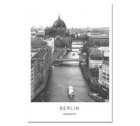 WSJIJY Impresión De La Lona Lienzos En Blanco Y Negro con Paisajes Urbanos De Londres, París Y Nueva York, Pósteres E Impresiones, Arte Mural para Decoración del Hogar, 45 X 60 Cm, Sin Marco.