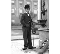 WSJIJY Impresión De La Lona Póster De Película Vintage De Charlie Chaplin, Impresión En Lienzo, Icono De La Comedia En Blanco Y Negro, Arte De Pared, Impresiones para Decoración De Habitación, 30 X