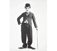 WSJIJY Impresión De La Lona Póster De Película Vintage De Charlie Chaplin, Impresión En Lienzo, Icono De La Comedia En Blanco Y Negro, Arte De Pared, Impresiones para Decoración De Habitación, 30 X