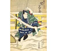 WSJIJY Impresión De La Lona Póster De Pintura De Personajes De Drama Tradicional Japonés Impresión En Lienzo Arte De Pared Decoración del Hogar para Sala De Estar 15 X 20 Cm Sin Marc