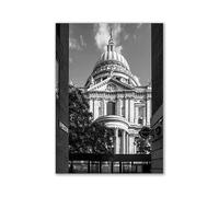 WSJIJY Impresión De La Lona Póster Impreso En Blanco Y Negro Moderno con Paisaje De Ciudades Románticas De Europa, Francia Y Alemania, Cuadro De Lienzo, 21 X 30 Cm, Sin Marco