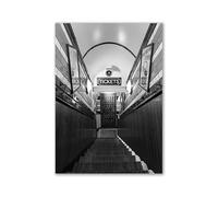 WSJIJY Impresión De La Lona Póster Impreso En Blanco Y Negro Moderno con Paisaje De Ciudades Románticas De Europa, Francia Y Alemania, Cuadro De Lienzo, 21 X 30 Cm, Sin Marco