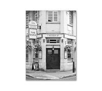 WSJIJY Impresión De La Lona Póster Impreso En Blanco Y Negro Moderno, Romántico, De Europa, Francia, Alemania, Ciudades, Paisaje, Cuadro De Lienzo, 50 X 70 Cm, Sin Marco