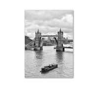 WSJIJY Impresión De La Lona Póster Impreso En Blanco Y Negro Moderno, Romántico, De Europa, Francia, Alemania, Ciudades, Paisaje, Cuadro De Lienzo, 70 X 100 Cm, Sin Marco