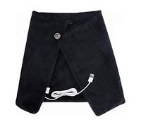 WSJTT Chal con calefacción eléctrica USB, manta de calefacción eléctrica para invierno, calentador de cuerpo para el cuello, hombro de felpa (tamaño: 45 cm x 80 cm) (color: negro)