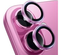 WSKEN Protector de lente de cámara iPhone 16 Plus/16 - [Keep Original Shooting] Protector de pantalla de vidrio templado 9H inastillable con anillo de metal, accesorios de titanio