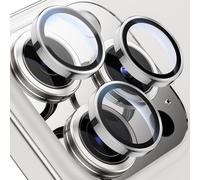 WSKEN Protector de lente de cámara para iPhone 15 Pro Max/iPhone 15 Pro, Protector de pantalla de cámara de vidrio templado 9H inastillable, anillo de metal, accesorios de