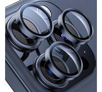 WSKEN Protector de lente de cámara para iPhone 15 Pro Max/iPhone 15 Pro, Protector de pantalla de cámara de vidrio templado 9H inastillable, anillo de metal, accesorios de