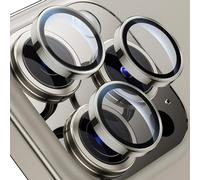 WSKEN Protector de lente de cámara para iPhone 15 Pro Max/iPhone 15 Pro, Protector de pantalla de cámara de vidrio templado 9H inastillable, anillo de metal, accesorios de