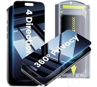 WSKEN Protector de pantalla de privacidad para iPhone Air, antiespía de 360°, eliminación automática de polvo, cobertura completa, vidrio templado de dureza 9H+, fácil instalación, sin burbujas