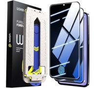 WSKEN Protector de pantalla de privacidad para Samsung Galaxy A57, eliminación automática de polvo, antiespía de 24°, cobertura completa, dureza 9H+, vidrio templado invisible, antihuellas, sin