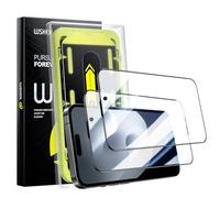WSKEN Protector de pantalla para iPhone 15 Pro, eliminación automática de polvo, sin burbujas, película de vidrio templado, cobertura completa, HD, grado militar, 10 veces inastillable, antihuellas,