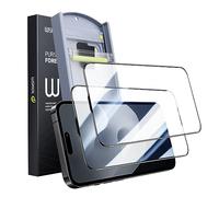 WSKEN Protector de pantalla para iPhone 16/iPhone 15, vidrio templado 9H+, eliminación automática de polvo, cero burbujas, cobertura completa, HD, grado militar, 10 veces, inastillable, antihuellas