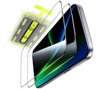 WSKEN Protector de pantalla para iPhone Air, elimina el polvo automáticamente, vidrio templado 9H+, grado militar, inastillable, antihuellas, antiarañazos, sin burbujas, suave y sensible, casi