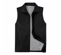 WSLCN Volunteer Chaleco sin mangas para hombre y mujer, chaleco de trabajo transpirable, chaqueta de utilidad para voluntarios, versátil y ligero, Negro , M