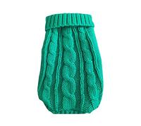 WSMNYH Jerséis para Perros Perro Invierno Ropa de Punto Ropa Mascota for pequeños Perros Medios Chihuahua Cachorro suéter Mascota suéter de Perro Suéter de Perro (Color : Green, Size : S (6) 1-2KG)