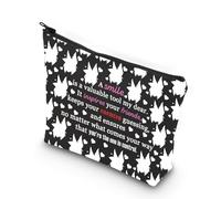 WSNANG Alastor Smile - Bolsa de cosméticos con cremallera para maquillaje de anime y fanáticos de Alastor, regalo de dibujos animados de Hazbin Demon, Bolsa de enemigos, Talla única, Moderno